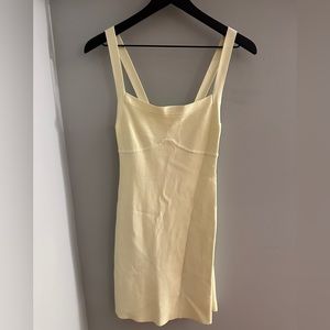 ZARA Yellow Knitted Mini Dress (S)